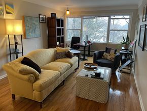Saint Paul apartment for rent - Gracious living room with large picture window.