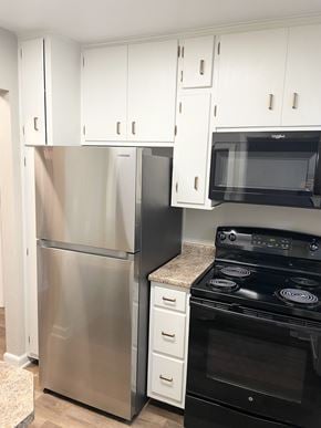 St. Paul apartment for rent - Updated kitchen with fridge, electric range, microwave and dishwasher.