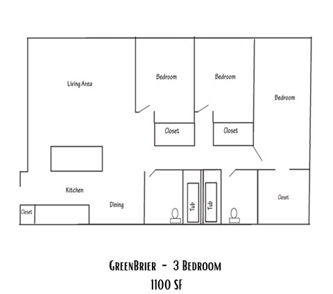 Floor plan for studio