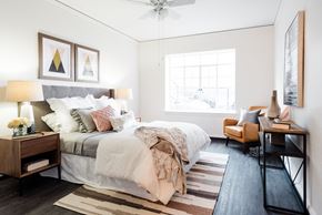 Portland apartment for rent - large bedroom with natural light and sitting area
