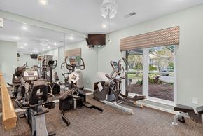 North Charleston apartment for rent - A well-equipped gym with a variety of exercise machines at North Bluff Apartments, North Charleston, SC, 29406