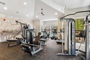 Austin apartment for rent - A gym with a variety of equipment including a weight bench, a leg press machine, and a cable machine.at Onyx183, Austin, TX  