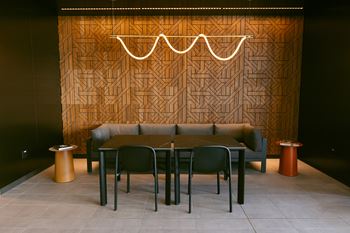 Black table and chairs