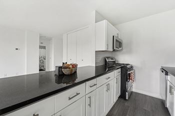 Fully equipped kitchen with modern appliances