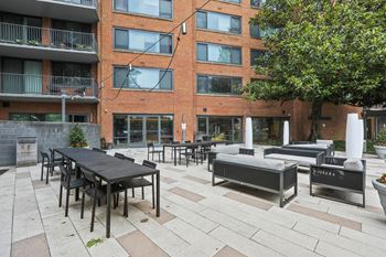 Bbq with seating area around