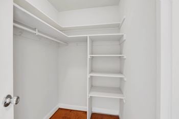 White shelving unit