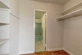 White walk-in closet
