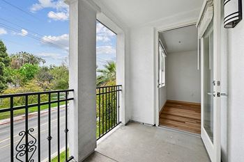 Balcony with railing