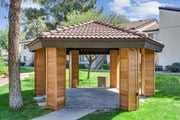 Phoenix apartment for rent - A wooden gazebo at Solara, Phoenix Arizona