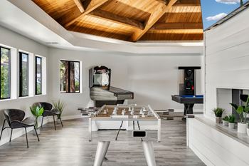 Game room with foosball table