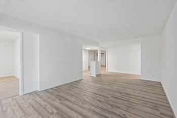 Wooden floor spacious room