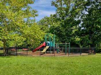 Playground with greenery
