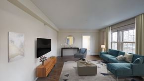 Brookline apartment for rent - Spacious Renovated Living Room at The Regent Apartments, Brookline, Massachusetts