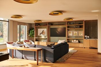 Plush lounge spaces