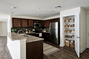 Wyomissing apartment for rent - Kitchen with large pantry at The Reserve at Gring's Mill