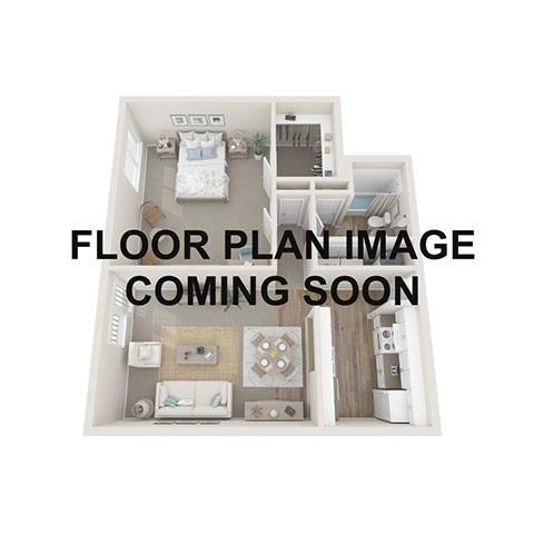 Floor plan for 1 bed, 1 bath, 1000 sqft