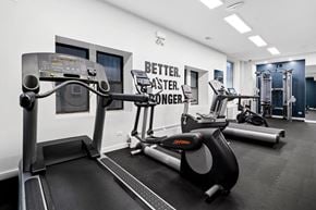 Chicago apartment for rent - a gym with treadmills and other exercise equipment in a building
