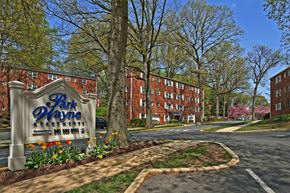 Silver Spring apartment for rent - A sign for Park Hayne stands in front of a building.