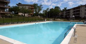 Silver Spring apartment for rent - A large swimming pool in a residential area.