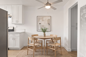 El Cajon apartment for rent - A dining room with a table set for six.