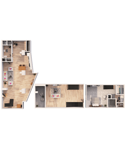 Floor plan for 2 beds, 2 baths, 2567 sqft