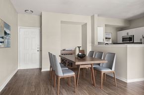 Fort Worth apartment for rent - A dining room with a table and chairs.