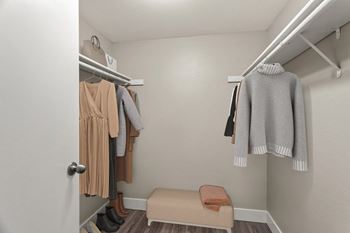 Spacious walk-in closets in select apartments