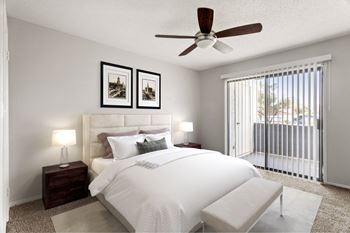 Carpeted bedrooms