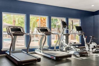 Fitness center w/ free weights & spin bikes