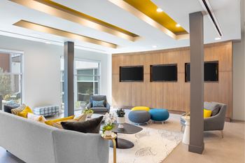 Clubhouse with gaming area and social hot spots