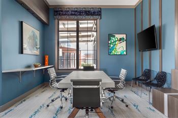 Private work space w/ 55-inch presentation tv