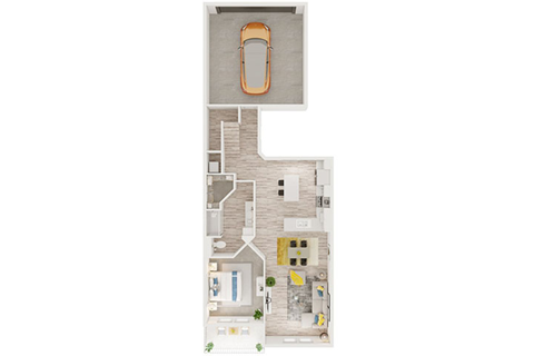 Floor plan for 4 beds, 3 baths, 2197 sqft