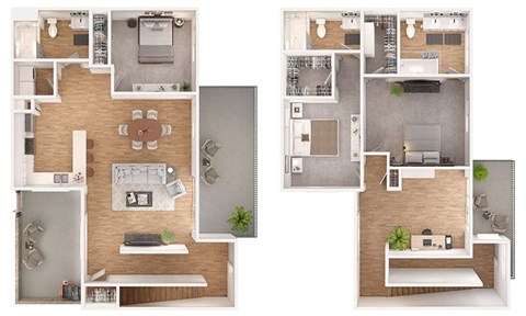 Floor plan for 3 beds, 3 baths, 1911 sqft