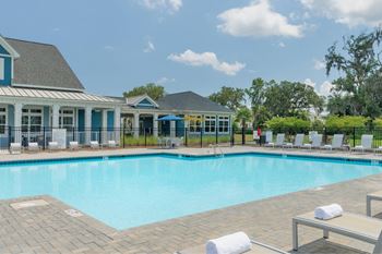 Resort-inspired swimming pool & sundeck