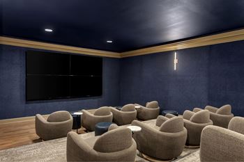 Media room w/ tv wall
