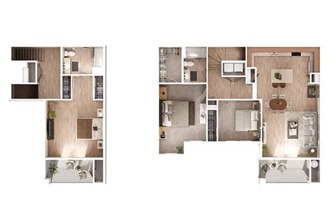 Floor plan for 3 beds, 2 baths, 1548 sqft