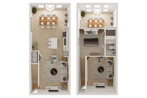 Floor plan for 1 bed, 1 bath, 1200 sqft