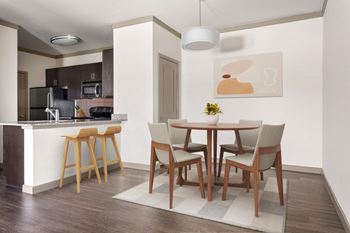 Wood plank floors in kitchen, bathroom & living areas