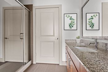 Indulgent bathrooms w/ oversized tubs & designer fixtures