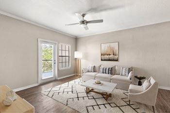 Ceiling fan in living area