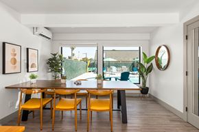 National City apartment for rent - A dining room with a table and chairs.