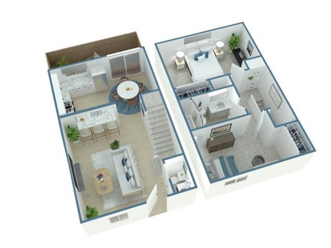 Floor plan for 2 beds, 1 bath, 1100 sqft