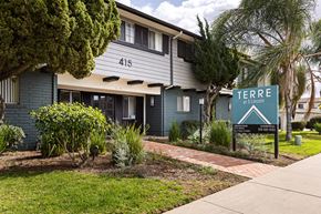 El Cajon apartment for rent - A sign for Terra at Lincoln is displayed in front of a building.