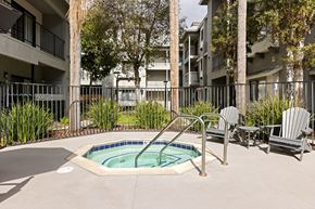 San Diego apartment for rent - A small pool with a metal fence around it.