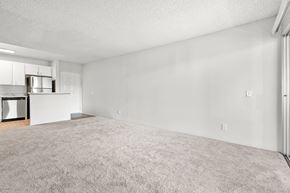 Escondido apartment for rent - A spacious living room with a carpeted floor and white walls.