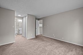 Lynnwood apartment for rent - A spacious room with carpeted floor and white walls.