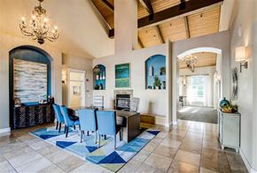 Modesto apartment for rent - A dining room with a table set for six.