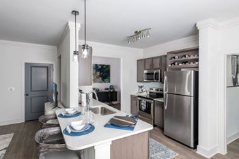 Modern cabinetry with upscale hardware
