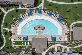 Saltwater pool with expansive sundeck