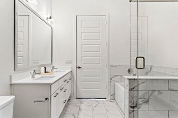 Upscale bathroom finishes